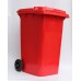 Бак для мусора пластиковый красный 240 л, 240H2-19R