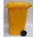 Бак для сміття пластиковий жовтий 240 л, 240H2-19y