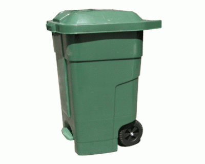 Бак для мусора пластиковый, зеленый, 70л, 70A-1G