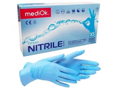 Перчатки mediOk BlueSky нитриловые, смотровые, нестерильные, М