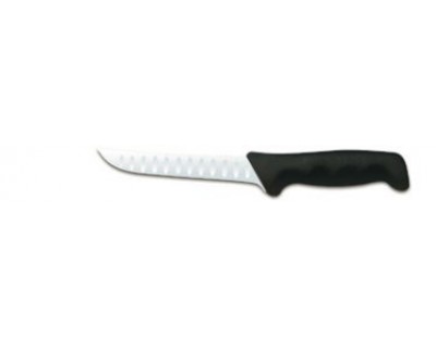 Нож разделочный с насечками Polkars №31 140мм с черной ручкой
