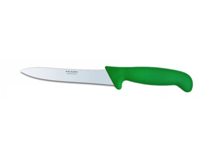 Нож кухонный Polkars №38 165мм с зеленой ручкой