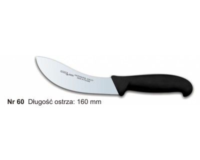 Нож шкуросъемный Polkars №60 160мм с черной ручкой