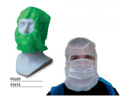 Балаклава с маской, белая Prohaccp P2674-1 (в упаковке 100 шт)
