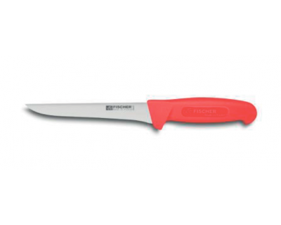 Нож обвалочный Fischer №3015 140мм с красной ручкой
