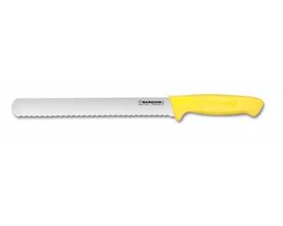 Нож для хлеба Fischer №480 280мм с желтой ручкой