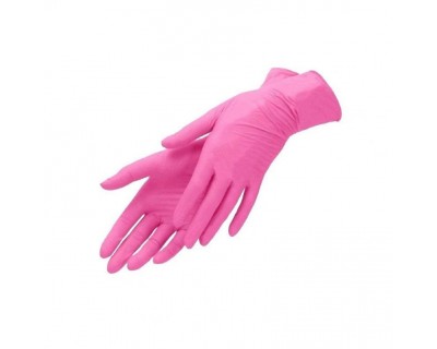 Нитриловые перчатки розовые ТМ CEROS Fingers Pink - M